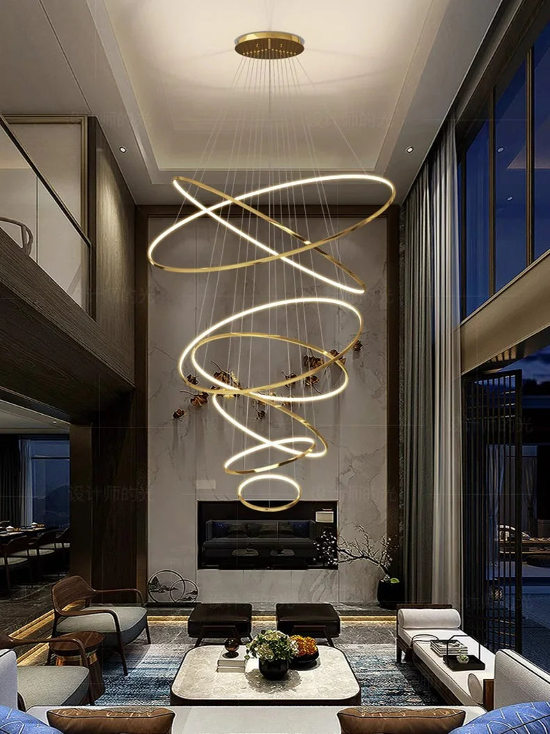 Nordic home decoration, stair chandelier, living room and dining room Pendant lights, ceiling light, indoor lighting