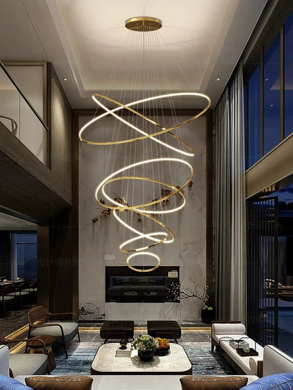 Nordic home decoration, stair chandelier, living room and dining room Pendant lights, ceiling light, indoor lighting