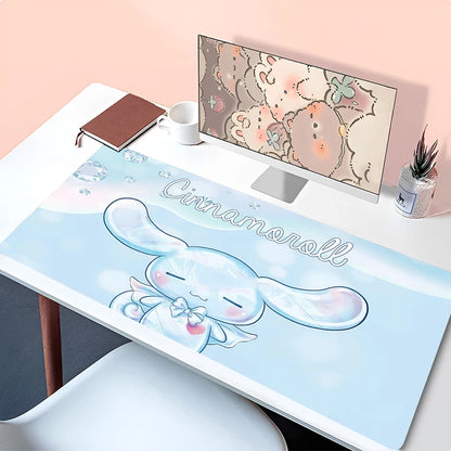 Kawaii Mouse Pad Laptop Anime Gamer Cabinet Keyboard Rug Cute Cartoon C-cinnamoroll Desk Mat PC Gaming Mousepad For Girl Gifts