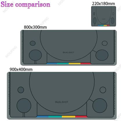 Xxl Mouse Pad Dualshot 2 Black Deskmat Playmat Laptop Anime Gaming Keyboard Rubber Pad on The Table Mouse Mat Pc Carpet