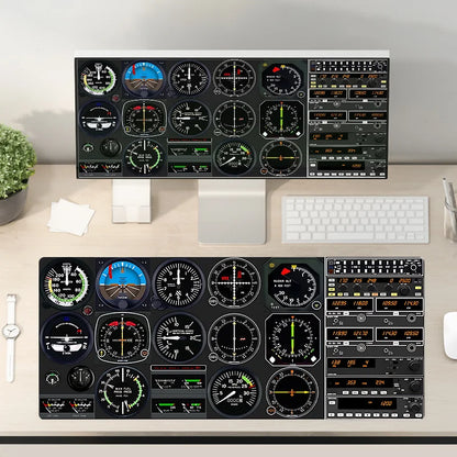 Brand Airplane Cockpit Mouse Pad Large Gaming Desk Mat Rubber Non-Slip Wear-Resistant Precise Tracking PC Student Office