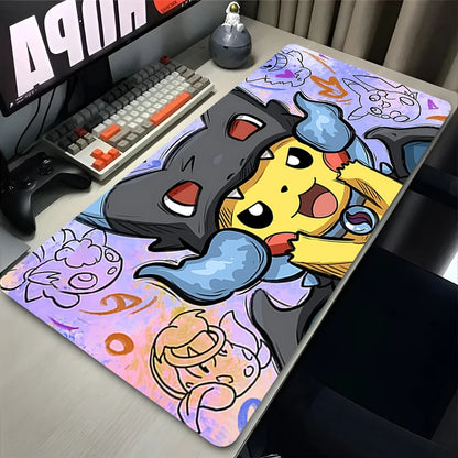 Mouse Pad Large Game Rubber Desk Mat Computer Keyboard Pad P-Pokemon Pikachu PC Gaming Accessories Carpet Kawaii Mousepad