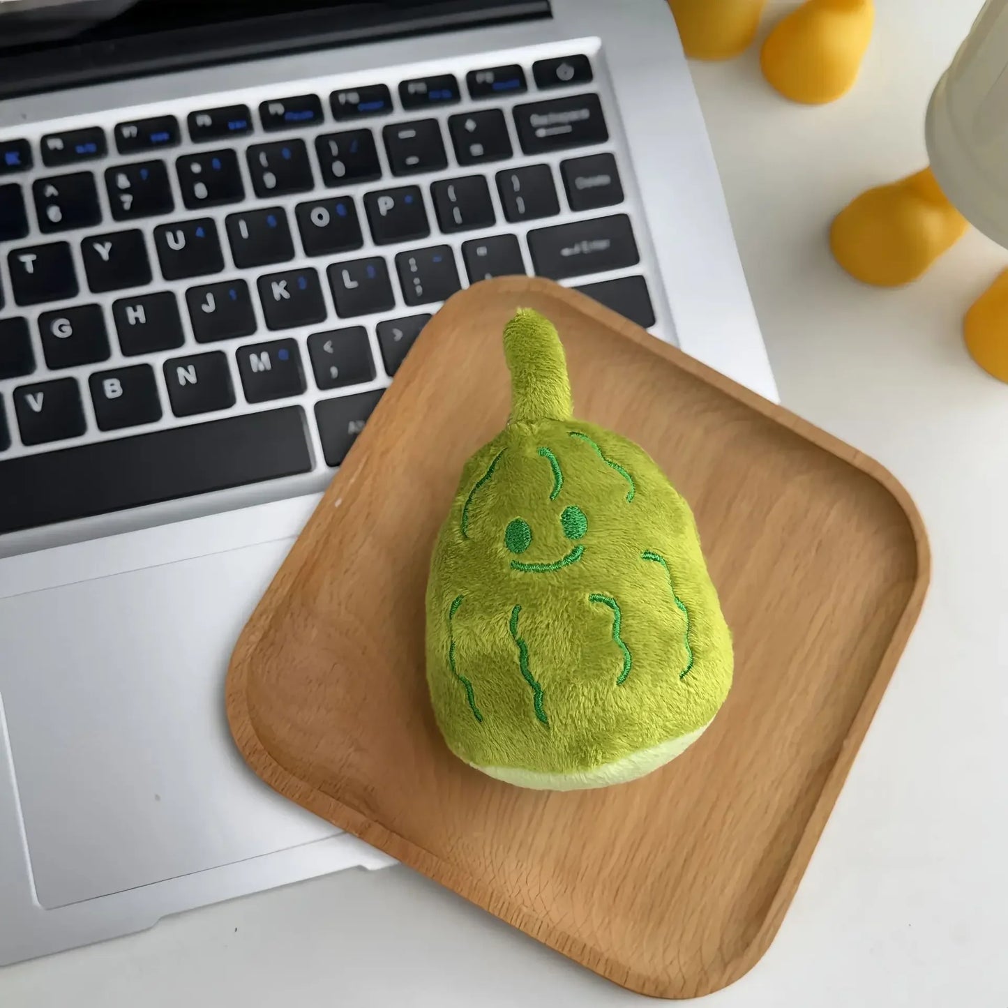 Cartoon Cute Fruit and Vegetable Plush Series Keychain Toy Peach Pear Cherry Doll Smiling Face Fruit Decoration Pet Gift