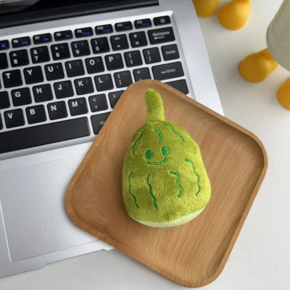 Cartoon Cute Fruit and Vegetable Plush Series Keychain Toy Peach Pear Cherry Doll Smiling Face Fruit Decoration Pet Gift