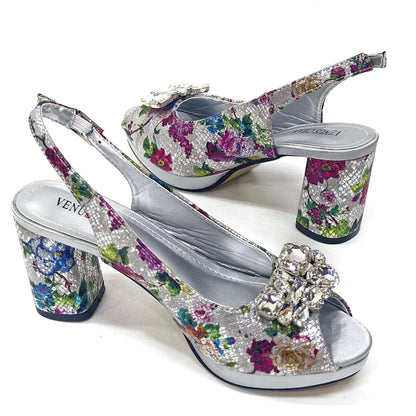 Venus Chan Italian Design Shoes and Bags Matching Set 2024 Women High Heel Party Purple Color Nigeria Wedding Bigger Size Shoes