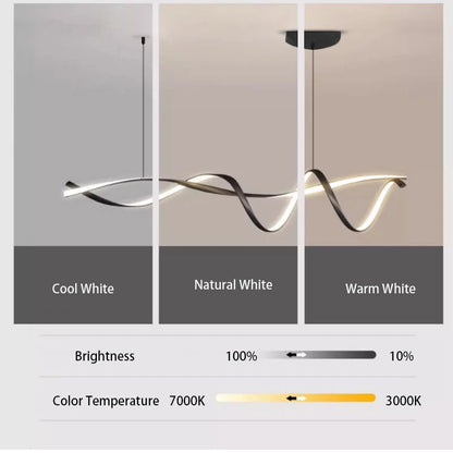 NEO Gleam Matte Black Modern Led Pendant Lights For Dining Room Kitchen Island Bar Room Indoor Hanging Pendant Lamp Fixtures