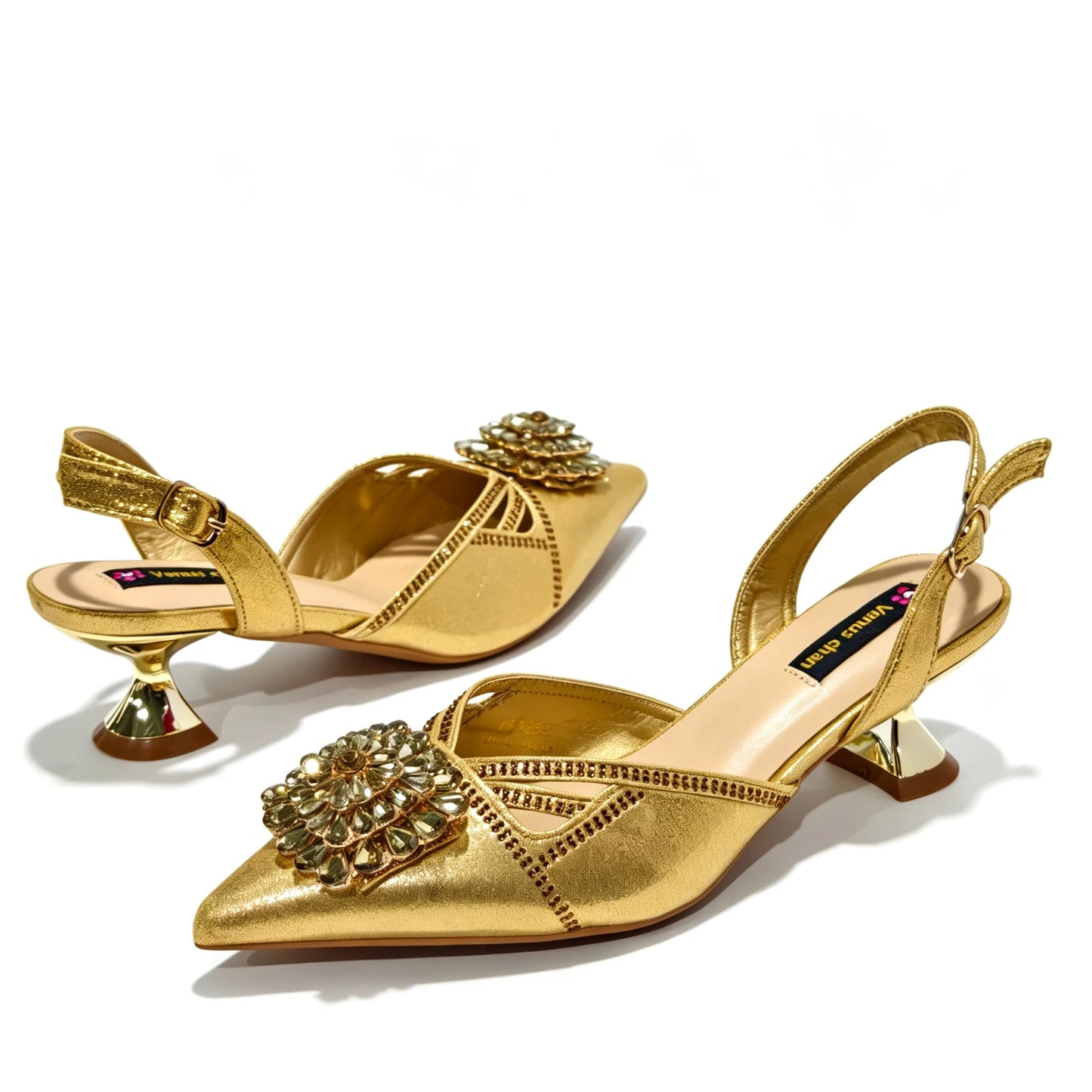 New Shoes and Bags Matching Set Nigerian Women Heel Party for Women green Colour Italian Design Wedding INS Design