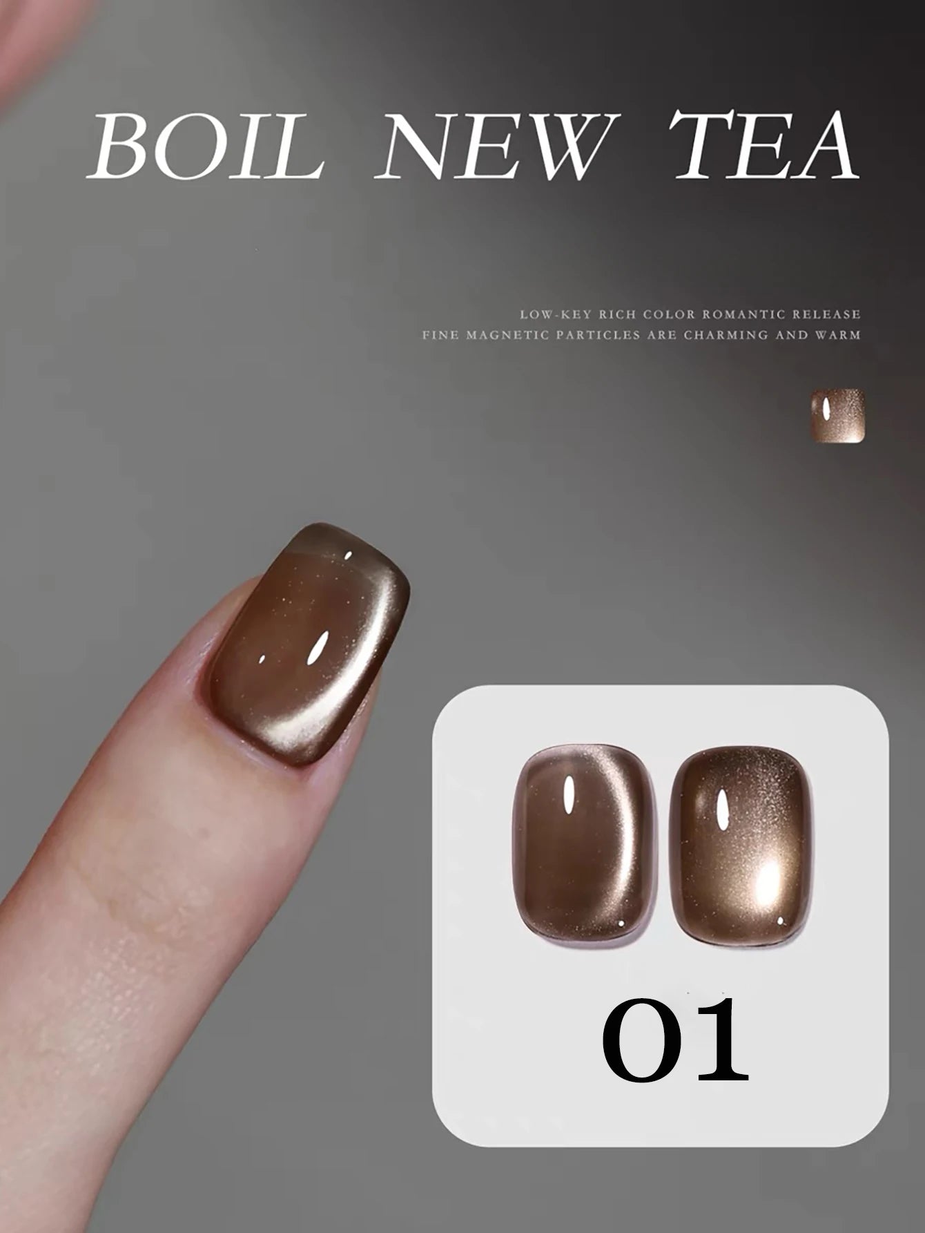 1-24pcs WS Romantic Purple Cat Eye Gel Nail Polish New Style Super Flash Versatile Whitening Purple Glass Bead Cat Nail Salon