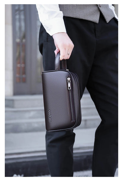 Men's Clutch Bag Fingerprint Lock Anti-theft Large Capacity Clutch Bag Wallet Business Men's Bag