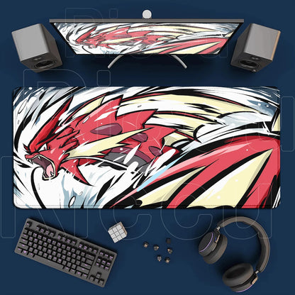 Gaming Anime P-Pokemons Gyarados Mousepad Large Non-slip Rubber Mouse Pad Gamer XXL 900x400mm Pc Keyboard Desk Mouse Mat Carpet