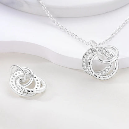 Luxury Necklace 925 Silver Original Sterling Zircon Dragonfly Butterfly Firefly Star Moon Chain Link For Women Wedding Jewelry