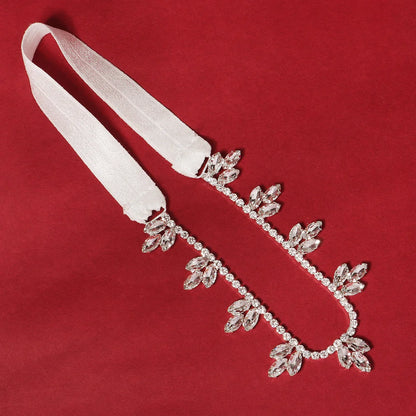 Rhinestone Bridal Accessories for Wedding Lace Flower Garter for Bride Jewelry Gift Elastic Leg Ring Gift for Suspenders Party