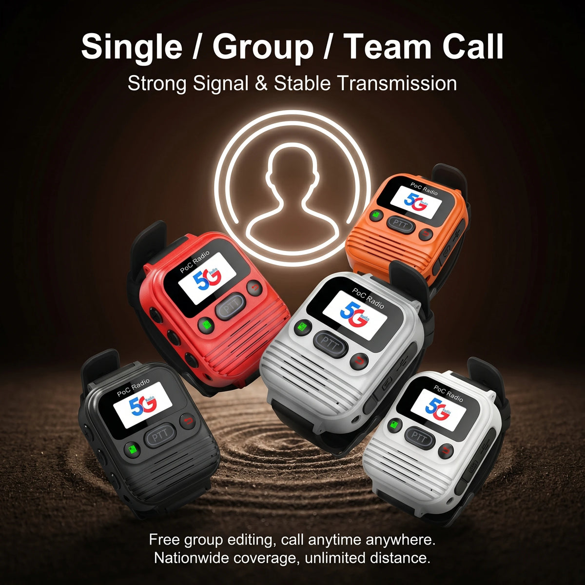 POC G02 Radio 5G Type-C Walkie Talkie Mini Portable  Radio Global 3G 4G Watch – PTT
