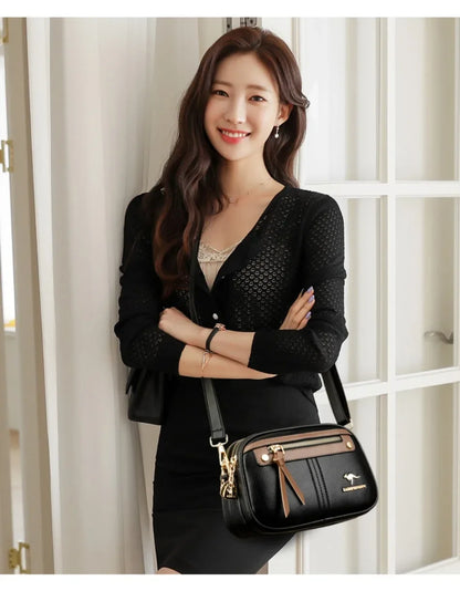 Genuine  3 Layers Luxury Designer Purses and Handbags Women Bag High Quality Leather Shoulder Sac  Bags for Women 2024Sac A Main