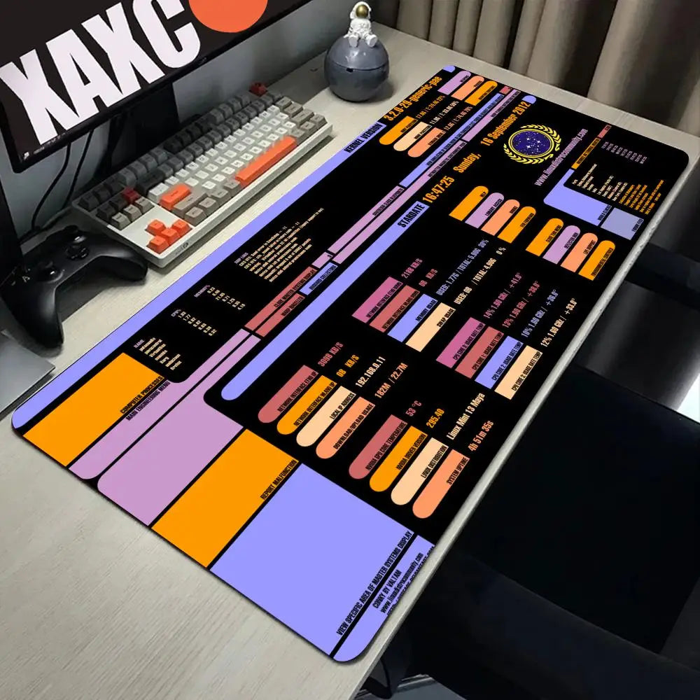Sci Fi Console Display Table Mat, Jumbo Gamer Mouse Pad, Laptop Pad, Computer Accessories, Game Room Decor, Sci Fi Gifts