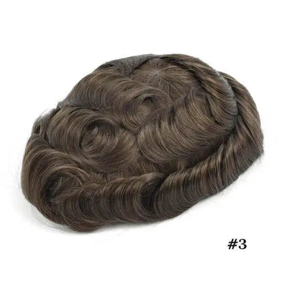 Front Swiss Lace Men's Capillary Prothesis Lace PU Man Toupee Human Hair Wigs Natural Hairline Indian Human Hair Wigs Natural
