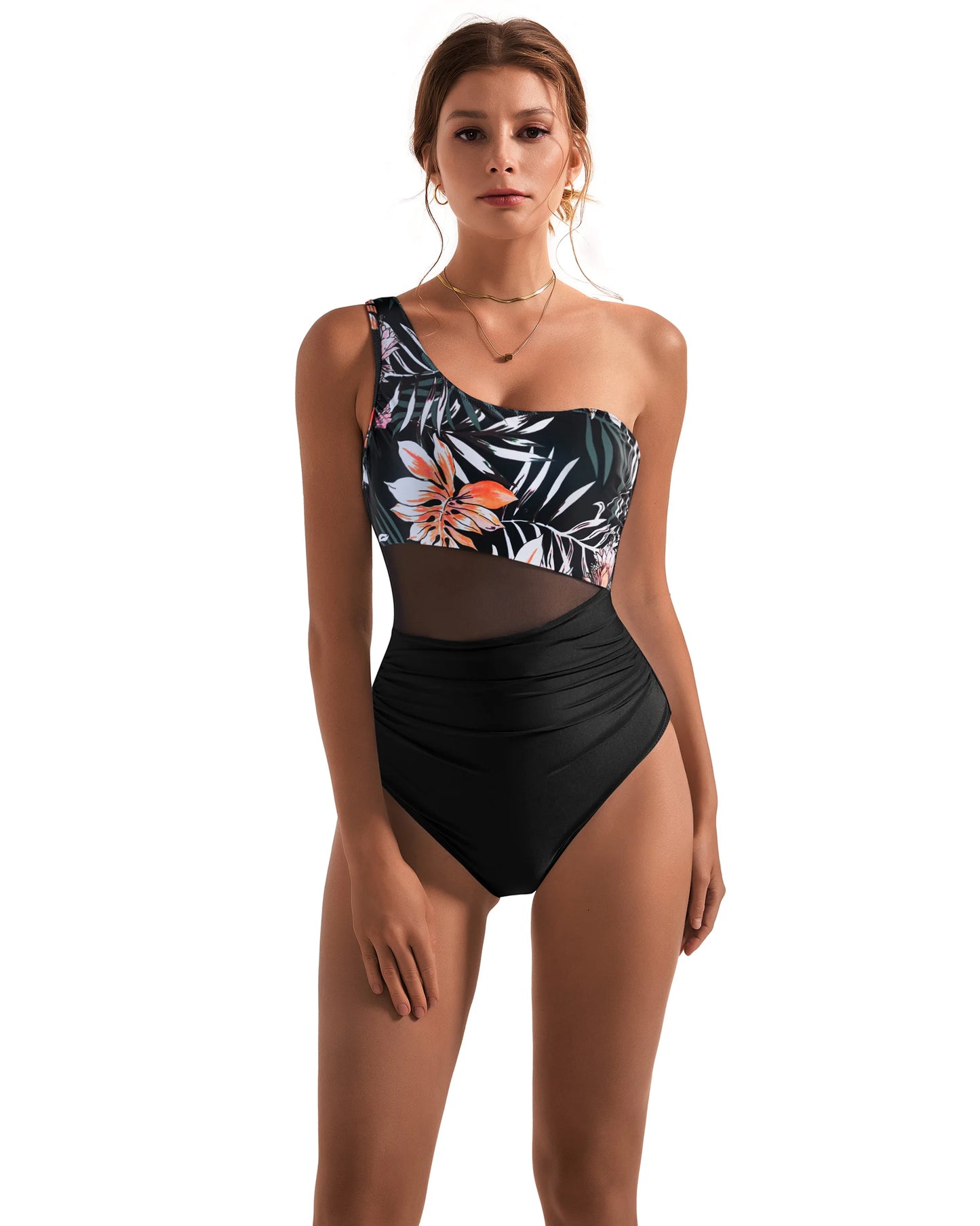 2026 New One Shoulder Swimwear Women One Piece Swimsuit Female Monokini Hollow Out Swimming Suits  Beachwear Swimming Suits