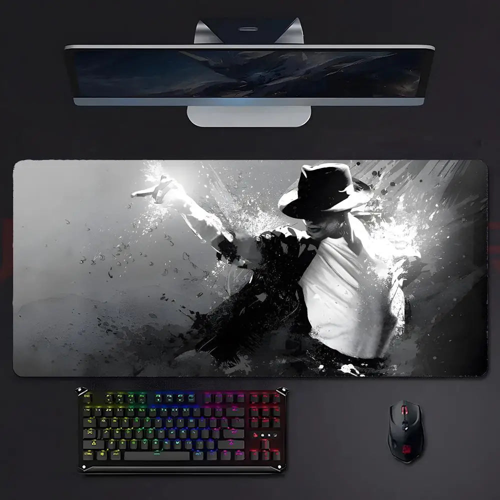 Pop Music M-Michael Jackson Mouse Pad Mousepad Large Gaming LockEdge Thickened PC Table Desk Mat