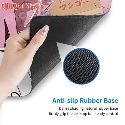 Anime HD Print Mouse Pad Bocchi The Rock Large Gaming Mousepad Rubber Computer Mouse Mat Gamer Locking Edge Accessories Non-slip