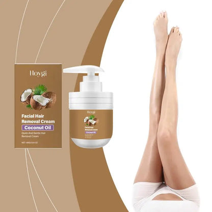 100g Coconuts Oil Facial Hair Removal Creams,Gentle Facial Depilatory Cream,Non-Irritating Depilatory Cream,For Underarms Legs