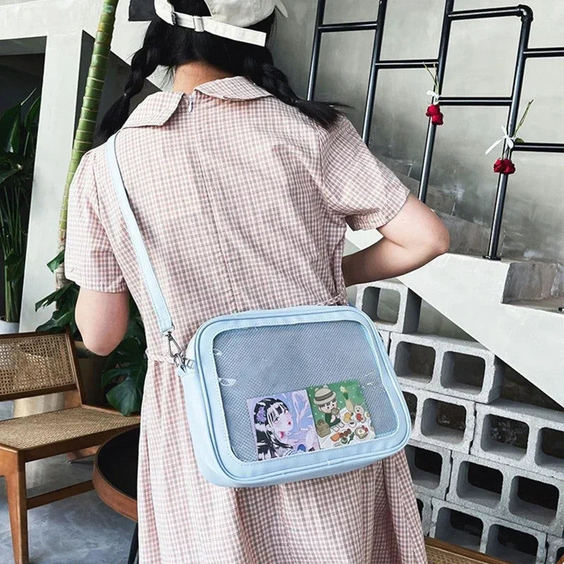 Female Ita Crossbody Bag Womens Transparent Messenger Bag Girls Cute-Lolita Shoulder Bags Teens Fashion Satchels Bag Ins