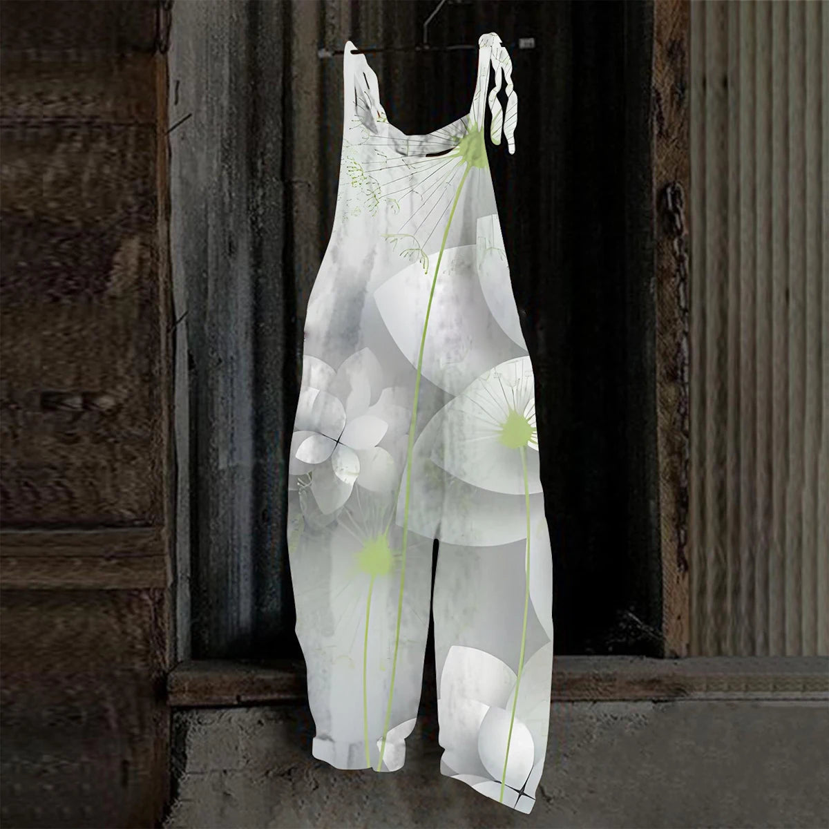 2026 New Colorful Paint Splash Print Sleeveless Overalls Women Casual Loose Wide Leg Jumpsuit Graffiti Art Streetwear Rompers Fo