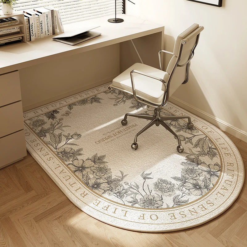 VIKAMA Computer Chair Non-Slip Mat Bedroom Dresser Chair Foot Mat Study Swivel Chair Floor Protection Mat Under Desk Carpet