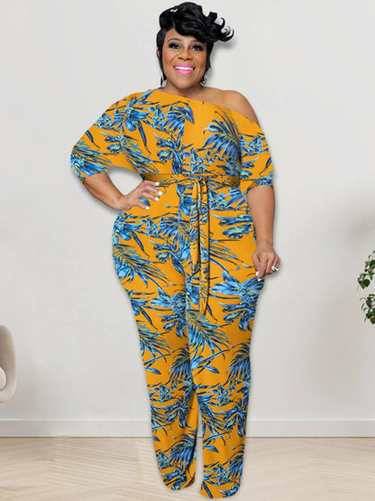 Women Jumpsuit Long Elegant Off Shoulder Sexy Female Jumpsuit Half Sleeve One Piece Plus Size Jumpsuits Wholesale Dropshipping