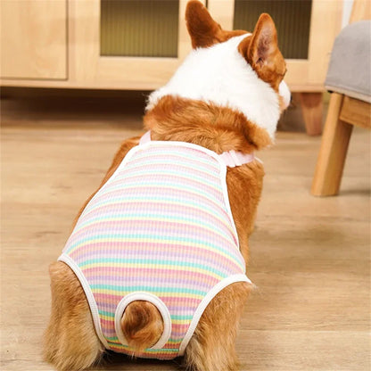 Adjustable French Bulldog Pet Shoulder Strap Physiological Pants Washable Female Dog Underwear Safety Trousers Mascotas Shorts