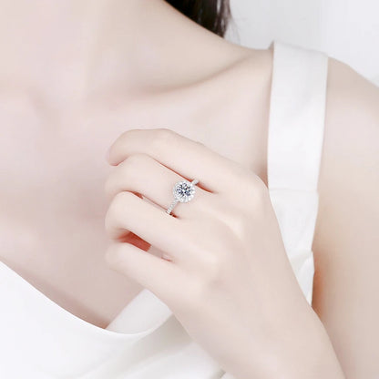 Moissanite Women's Ring Real 925 Sterling Silver D Color Shining Ring With Certificate Proposal Luxury Jewelry Gift