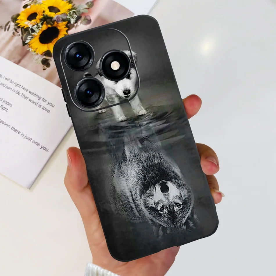 Phone Case For Tecno Spark 10 10C 2023 Fashion Flower Cat Butterfly Soft Silicone TPU Cases For Tecno Spark10 Spark10c KI5q KI5k