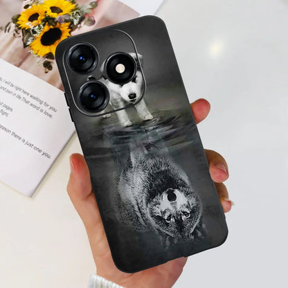 Phone Case For Tecno Spark 10 10C 2023 Fashion Flower Cat Butterfly Soft Silicone TPU Cases For Tecno Spark10 Spark10c KI5q KI5k