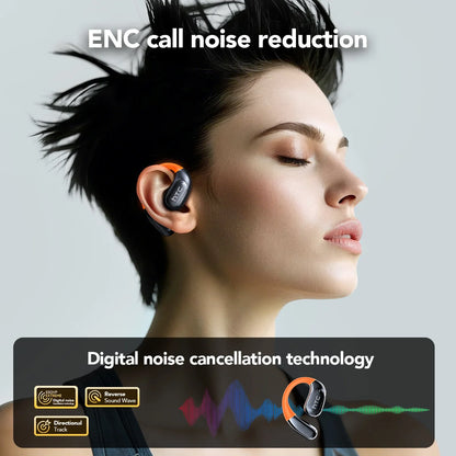 Bluetooth Wireless Headset HTC NE27 AI Real-Time Language Translator Earbuds Ear Hook Touch LCD Display ENC 2026 Choice