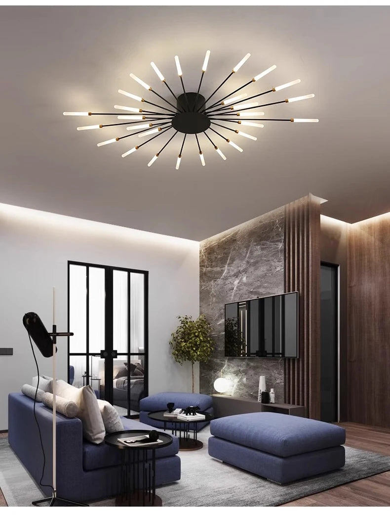 Modern Firework s Led Ceiling Lamp Creativity Living Dining Room Ceiling Chandelier Home Lighting Bedroom Light Luster Luminaire