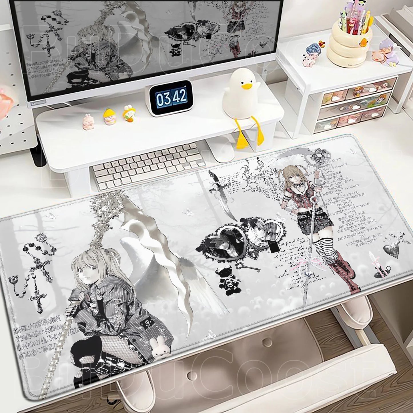 New Misa Amane Light Yagami Desk Mat Death Note Anime Mousepad Computer Gamers Lock Edge Mouse Pad Gaming E-sports Keyboard Pads