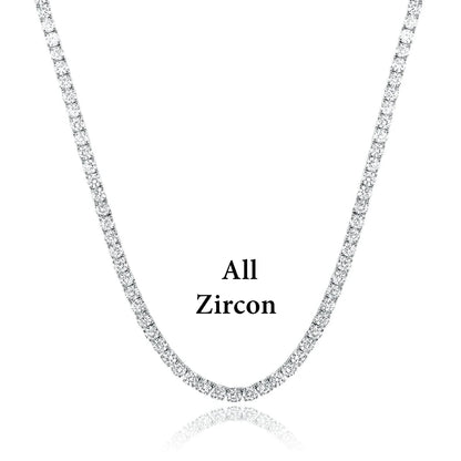 SEMNI 3mm 4mm 5mm Moissanite Diamond Tennis Necklace for Women Men 925 Sterling Silver Luxury Fine Jewelry Sparkling Diamond