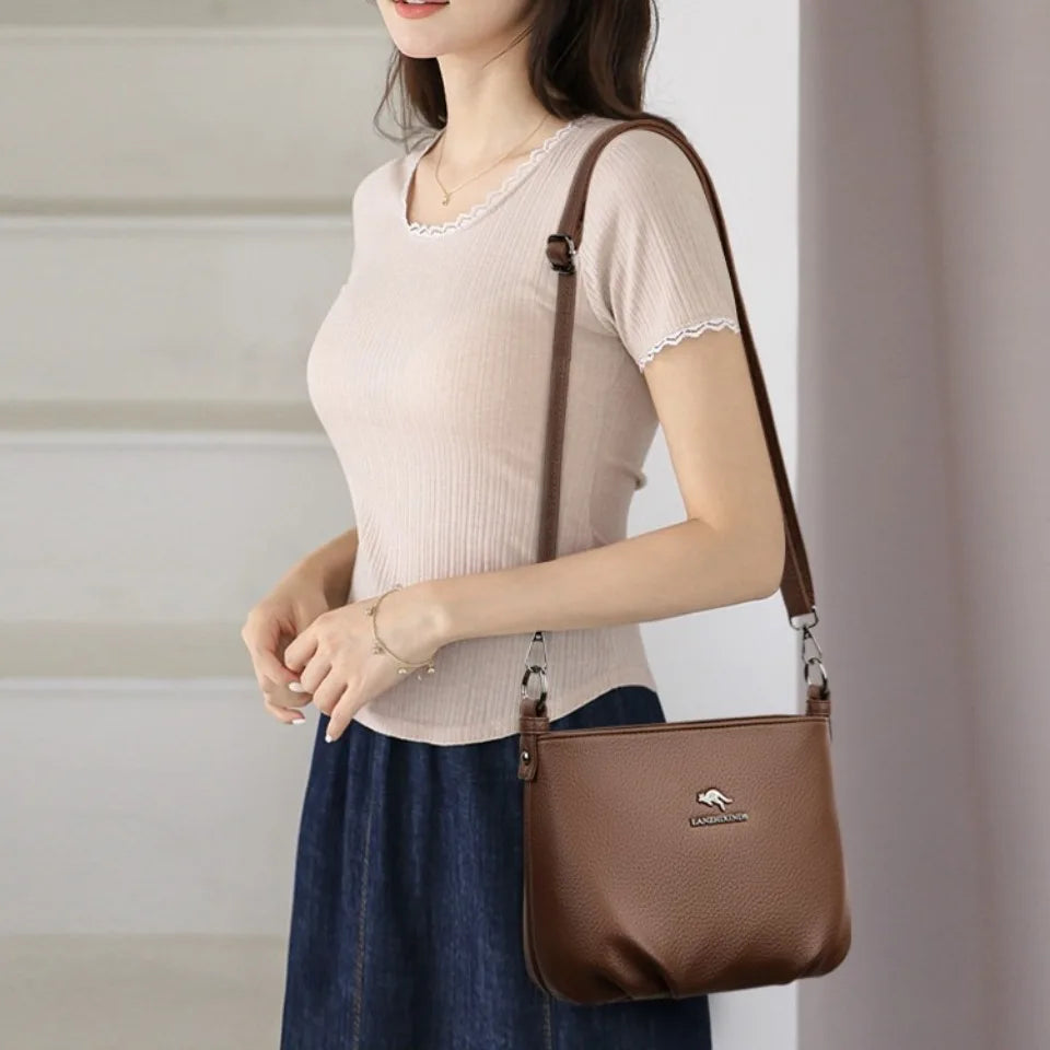 Luxury Shoulder Bags for Women 2026 New Designer Soft Leather Crossbody Bags Casual Messenger Sac Women Bag Purses and Hangbags