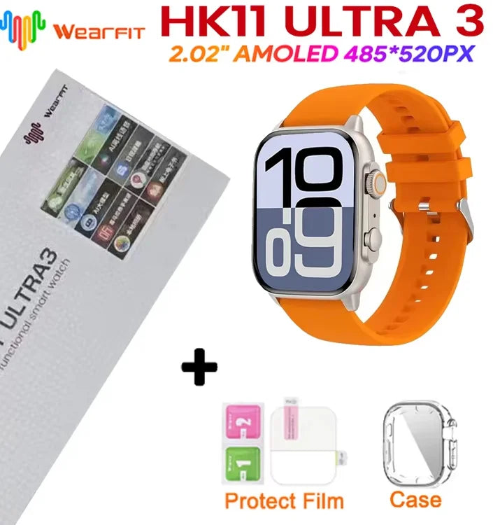 2025 HK11 ULTRA 3 Smartwatch 49mm HD AMOLED Bluetooth Network ChatGPT Call Robot Clock NFC Compass Men Women Smart Watch