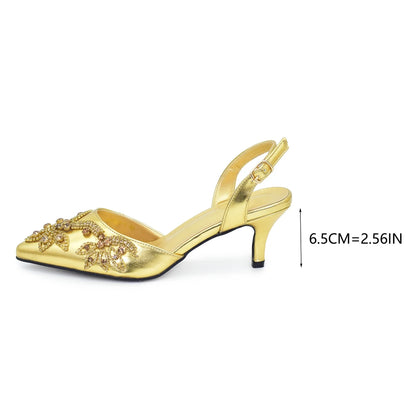 Italian Shoe and Bag Set for Party in Women Fashion Style Pointed-Toe Women Pumps African Matching Shoes and Bags for Wedding