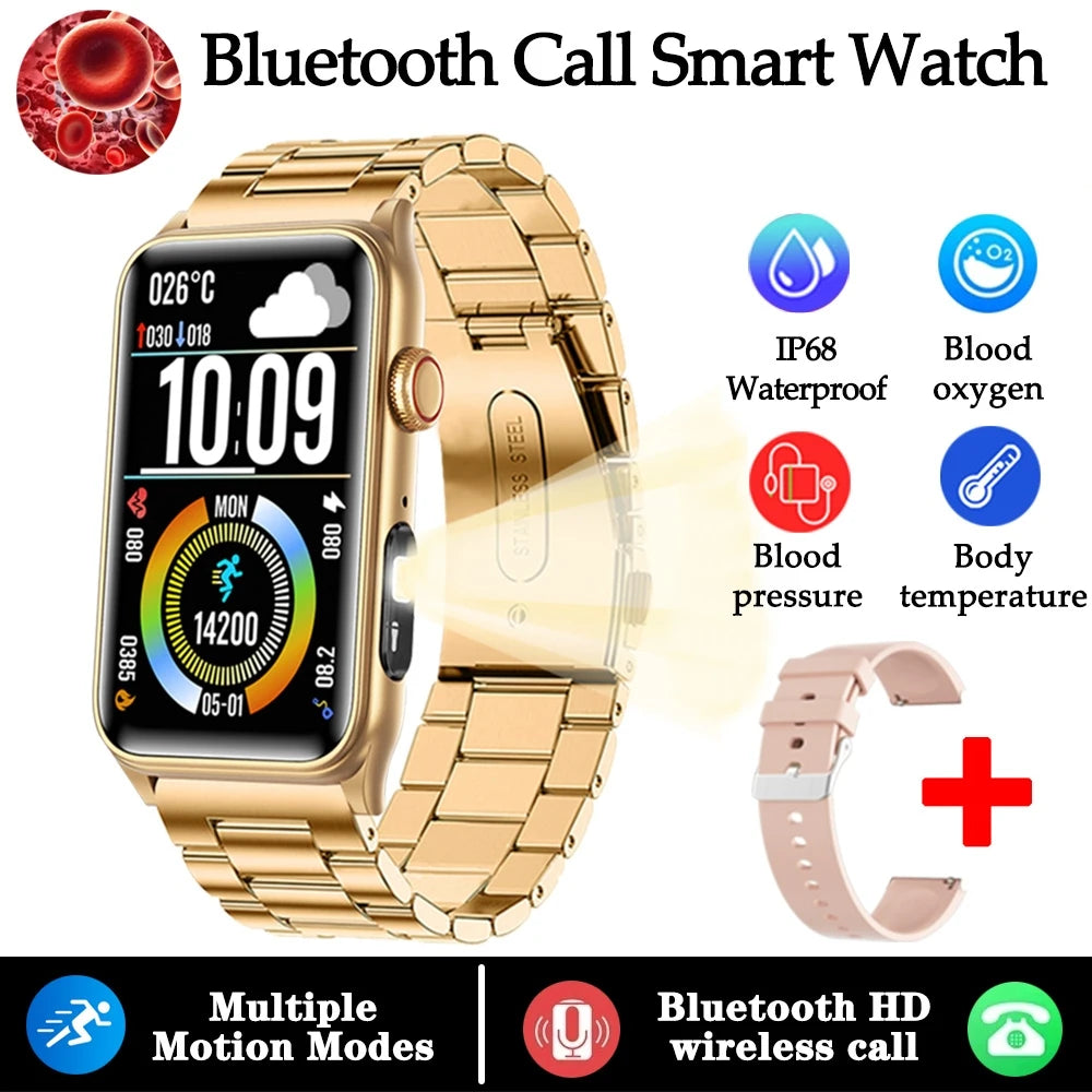 2025 New AI Health Manager Smart Watch Men Blood Pressure Blood Oxygen Sports Bluetooth Call Waterproof Health SmartWatch