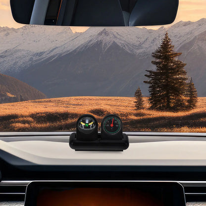 Car Compass Thermometer Multi Functional Dashboard Mount Automotive Navigation Ball Precision Direction Display Ornament