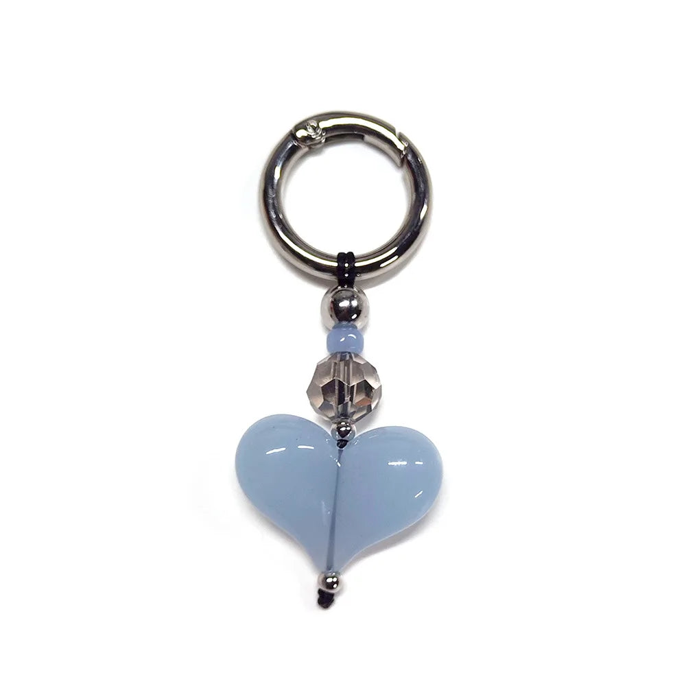HERLOOK Y2K Bohemian Bag Charm for Women Red Heart Colorful Beads Chakra Energy Healing Pendant Fashion Jewelry Gift Accessory