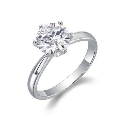 S925 pure silver simple men's and women's rings, light luxury versatile rings, moissanite six claw rings, romantic jewelry gifts, Valentine's Day classroom gifts, wedding engagement anniversary gifts, girlfriends' Valentine's