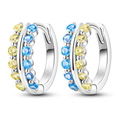 925 Sterling Silver Original Hoop Earring For Woman Luxury  Pendientes Wedding Jewelry Gift