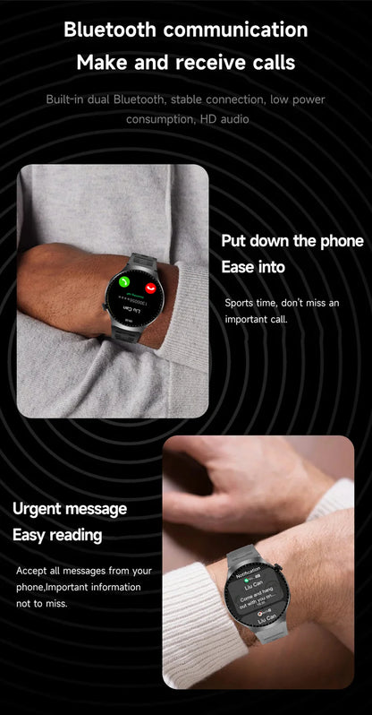 LAXASFIT 1.52" HD Smart Watch Game Dial Dynamic Dial Bluetooth Call Voice Assistant Fitness Tracker Wireless Charging