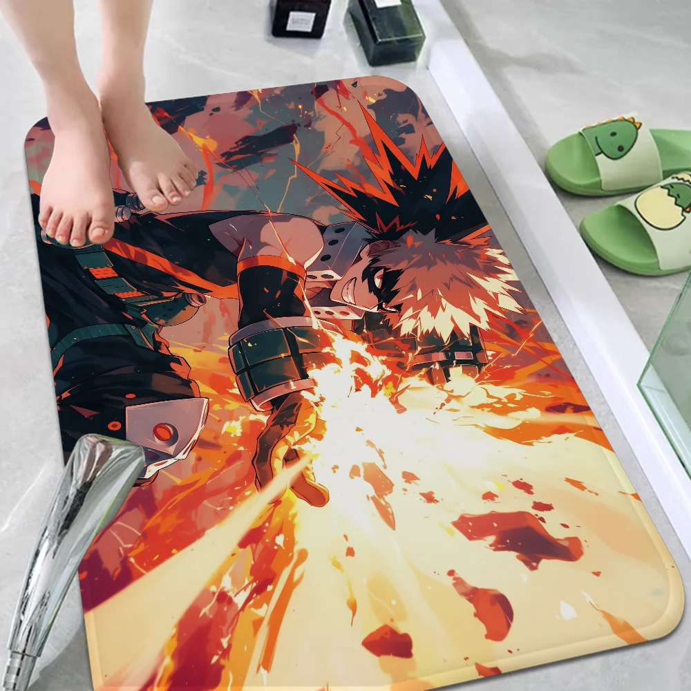 Bakugo Katsuki Floor Mat Non-Slip Laundry Room Mat Laundry Decor Balcony Child Living Room Bedside Mats
