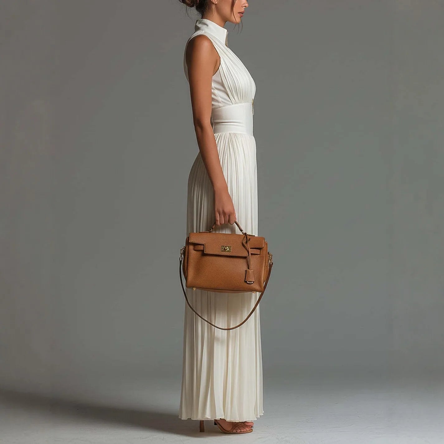 Sexy Deep V Neck Hollow Zip Jumpsuit Women's Spring Solid High Waist Wide Leg Romper Summer Sleeveless Pleated Vacation Overalls
