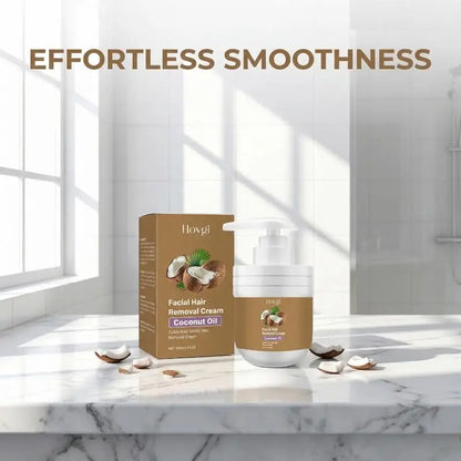 100g Coconuts Oil Facial Hair Removal Creams,Gentle Facial Depilatory Cream,Non-Irritating Depilatory Cream,For Underarms Legs