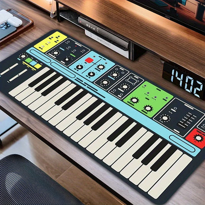 CIFBUY Music Equipment Design Mouse Pad Large Gaming Desk Mat Colorful Keys Buttons Non Slip Rubber Base for PC Office Home Gift