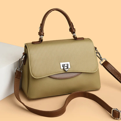 Luxury Large Capacity Multilayer Shoulder Messenger Bag High Quality Leather Handbag Women Designer Crossbody Sac Female Tote